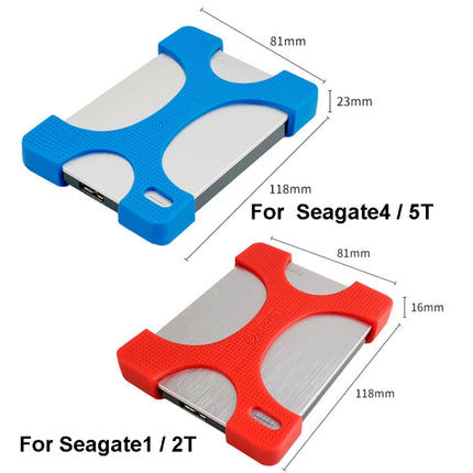 2 PCS Mobile Hard Drive Silicone Protective Case For Seagate 4 / 5T (Black)-garmade.com