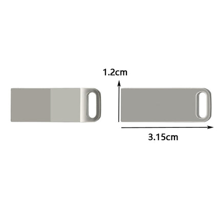 JHQG1 Step Shape Metal High Speed USB Flash Drives, Capacity: 128GB(Silver Gray)-garmade.com