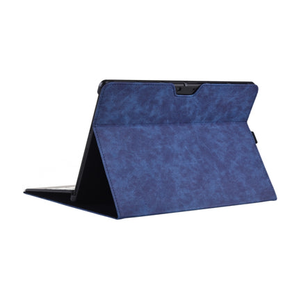 13 inch Leather Tablet Protective Case For Microsoft Surface Pro X, Color: Dark Blue-garmade.com