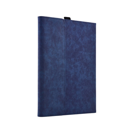 13 inch Leather Tablet Protective Case For Microsoft Surface Pro X, Color: Dark Blue + Power Bag-garmade.com