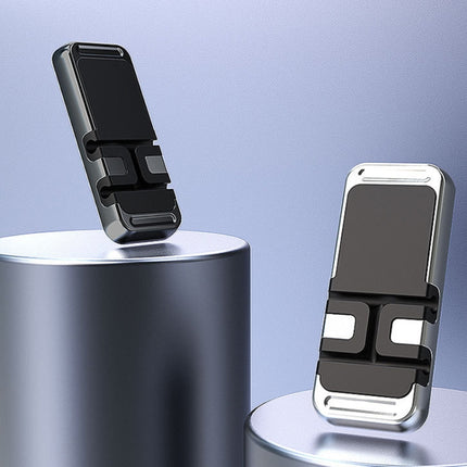 S15 Magnetic Aluminum Alloy Bracket Data Cable Storage Sticker Car Phone Holder(Black)-garmade.com