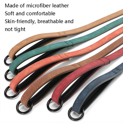 JINMAOHOU Dogs Double-Layer Leather Collar, Specification: M 49x2.7cm(Orange)-garmade.com