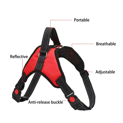 K9 Dog Adjustable Chest Strap, Size: XL(Breathable Black)-garmade.com