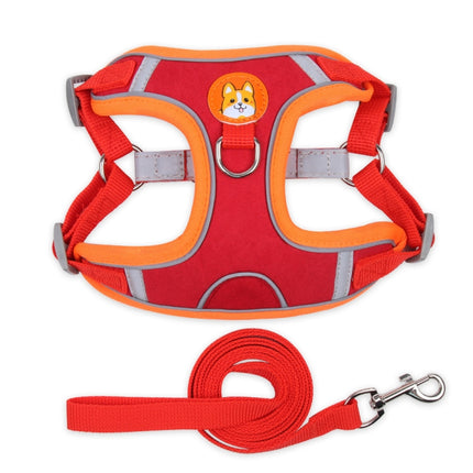 BL-867 Pet Chest Straps Reflective Dog Traction Rope, Size: S(Red)-garmade.com