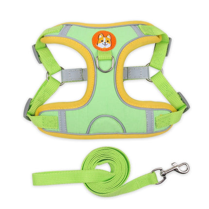 BL-867 Pet Chest Straps Reflective Dog Traction Rope, Size: S(Green)-garmade.com
