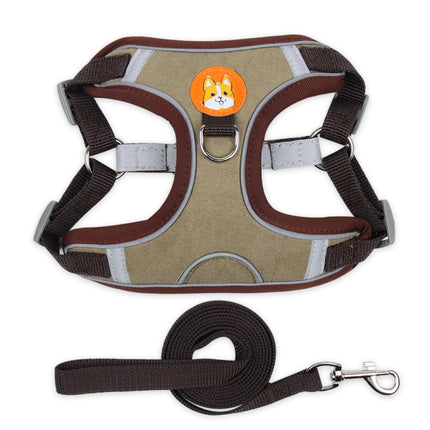 BL-867 Pet Chest Straps Reflective Dog Traction Rope, Size: S(Brown)-garmade.com
