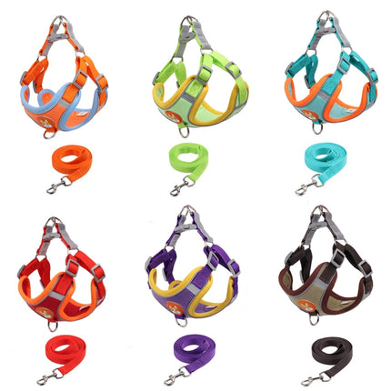 BL-867 Pet Chest Straps Reflective Dog Traction Rope, Size: S(Purple)-garmade.com