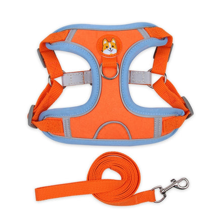 BL-867 Pet Chest Straps Reflective Dog Traction Rope, Size: M(Orange)-garmade.com