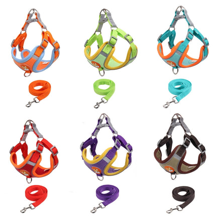 BL-867 Pet Chest Straps Reflective Dog Traction Rope, Size: M(Purple)-garmade.com