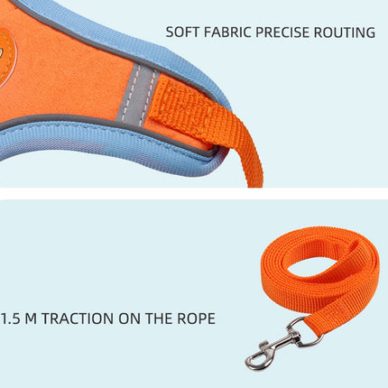 BL-867 Pet Chest Straps Reflective Dog Traction Rope, Size: XL(Orange)-garmade.com