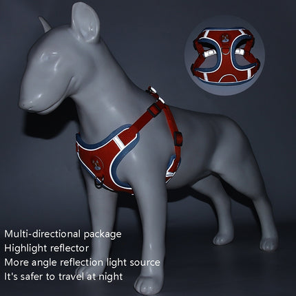 BL-867 Pet Chest Straps Reflective Dog Traction Rope, Size: XL(Orange)-garmade.com
