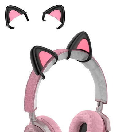 T6 Cute Cat Ear Decoration for Headphones(Black)-garmade.com