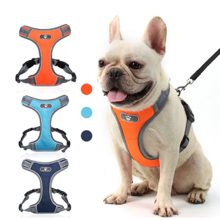 BL-852 Pet Traction Rope Mesh Breathable Dog Chest Straps S(Light Blue)-garmade.com