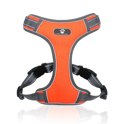 BL-852 Pet Traction Rope Mesh Breathable Dog Chest Straps M(Orange)-garmade.com