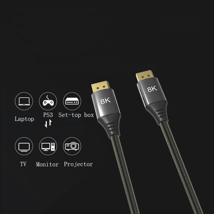 0.5m DP1.4 Version 8K DisplayPort Male to Male Computer Monitor HD Cable-garmade.com