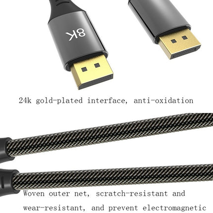 1.5m DP1.4 Version 8K DisplayPort Male to Male Computer Monitor HD Cable-garmade.com