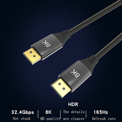 2m DP1.4 Version 8K DisplayPort Male to Male Computer Monitor HD Cable-garmade.com
