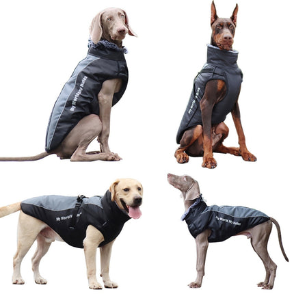 BL-683 Keep Warm Reflective Dog Clothes, Size: XL(Gray)-garmade.com
