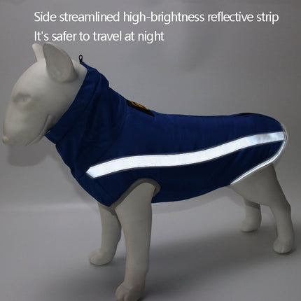 BL-677 Autumn And Winter Pet Dog Clothes, Size: XL(Blue)-garmade.com