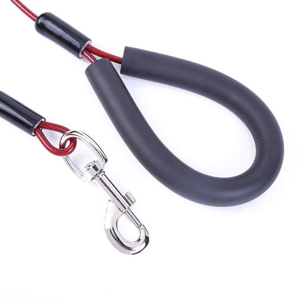 Pet Bite-Proof Wire Traction Rope, Length: 180cm(Silver)-garmade.com