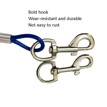 Pet Bite-Proof Wire Traction Rope, Length: 180cm(Silver)-garmade.com