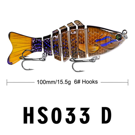 2 PCS PROBEROS HS033 10cm 15.61g Knotty Lure Fish Bait Plastic Hard Bait(D)-garmade.com