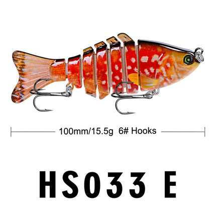 2 PCS PROBEROS HS033 10cm 15.61g Knotty Lure Fish Bait Plastic Hard Bait(E)-garmade.com