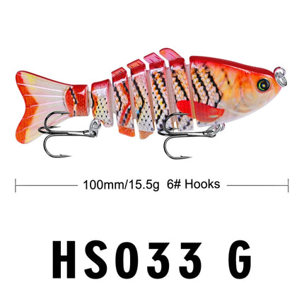 2 PCS PROBEROS HS033 10cm 15.61g Knotty Lure Fish Bait Plastic Hard Bait(G)-garmade.com