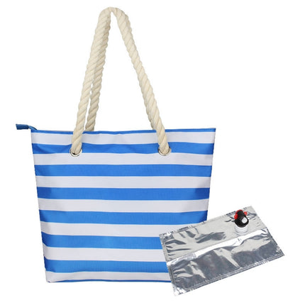 Beach Picnic Portable Wine Insulation Bag(Blue+Liner Bag)-garmade.com