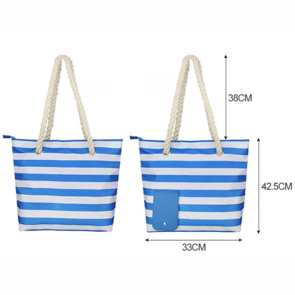 Beach Picnic Portable Wine Insulation Bag(Rhombus Blue+Liner Bag)-garmade.com