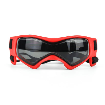 Pet Anti-UV Soft Frame Goggles Dog Sunglasses(Red)-garmade.com