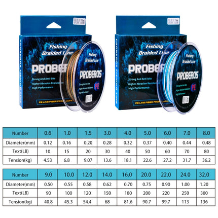 2 PCS PROBEROS 4 Edits 100M Strong Horse Fish Line, Line number: 0.6 / 10LB(Blue)-garmade.com