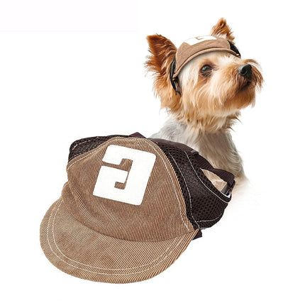 Pet Hat Sports Sunscreen Dog Hat, Size: S(Coffee)-garmade.com