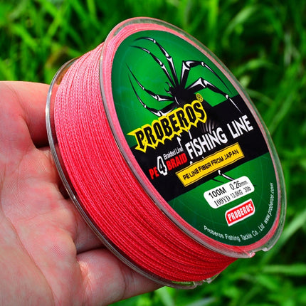 2 PCS PROBEROS 4 Edited 100M Strong Horse Fish Line, Line number: 0.4 / 6LB(Yellow)-garmade.com