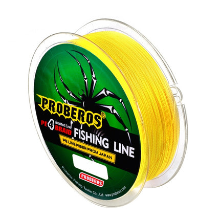 2 PCS PROBEROS 4 Edited 100M Strong Horse Fish Line, Line number: 0.6 / 8LB(Yellow)-garmade.com