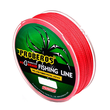 2 PCS PROBEROS 4 Edited 100M Strong Horse Fish Line, Line number: 0.6 / 8LB(Red)-garmade.com