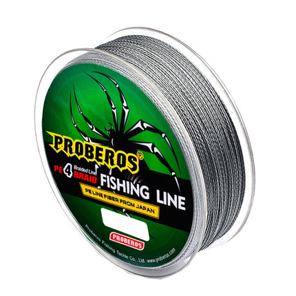 2 PCS PROBEROS 4 Edited 100M Strong Horse Fish Line, Line number: 0.6 / 8LB(Grey)-garmade.com