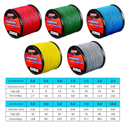 PROBEROS 4 Edited 300M Fish Line, Line number: 0.4 / 6LB(Red)-garmade.com