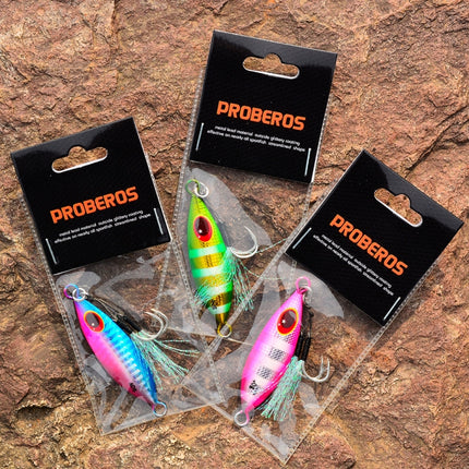 2 PCS PROBEROS LF105 Sea Fishing Metal Road Bait, Specification: 10g(J)-garmade.com