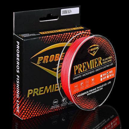 PROBEROS 8 Edited 100M Majestic Horse Fish Line, Line number: 0.4 / 6LB(Red)-garmade.com