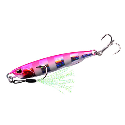 3 PCS PROBEROS LF103 Simulation Metal Sea Fishing Bait, Specification: 60g(D Luminous With Hook)-garmade.com