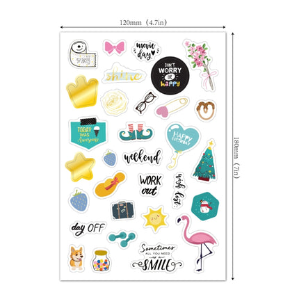 4 Sets Business Theme Hot Stamping Plan Sticker Note Post(4 Sheets / Set)-garmade.com
