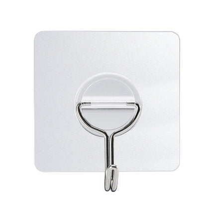 8 PCS WL-003-08 7x7cm Multifunctional Stainless Steel Adhesive Hook(Transparent)-garmade.com