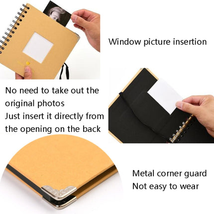 2 PCS HB003 DIY Handmade Photo Album(Yellow)-garmade.com