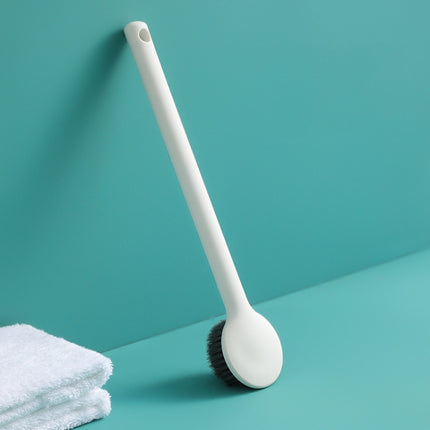 2 PCS Home Long Handle Soft Hair Shower Brush(Ivory White)-garmade.com