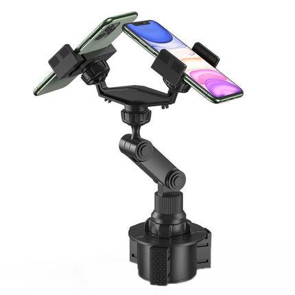 Double Chuck Rotary Multifunctional Cup Holder Mobile Phone Holder(Cup T1)-garmade.com