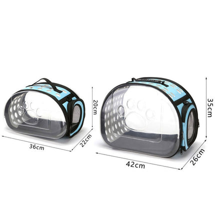Pet Transparent Space Capsule Outing Package, Size: Small(Blue)-garmade.com