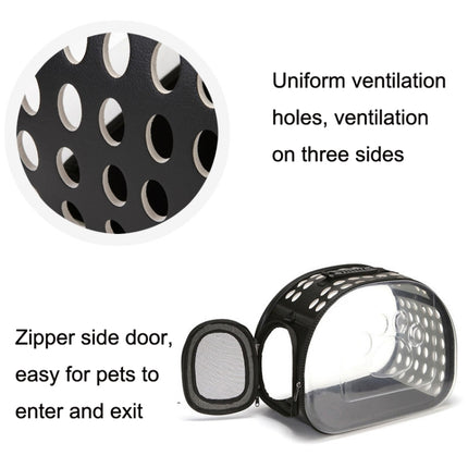 Pet Transparent Space Capsule Outing Package, Size: Small(Black)-garmade.com