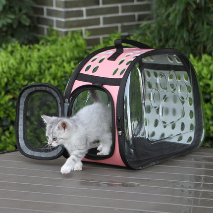 Pet Transparent Space Capsule Outing Package, Size: Small(Pink)-garmade.com
