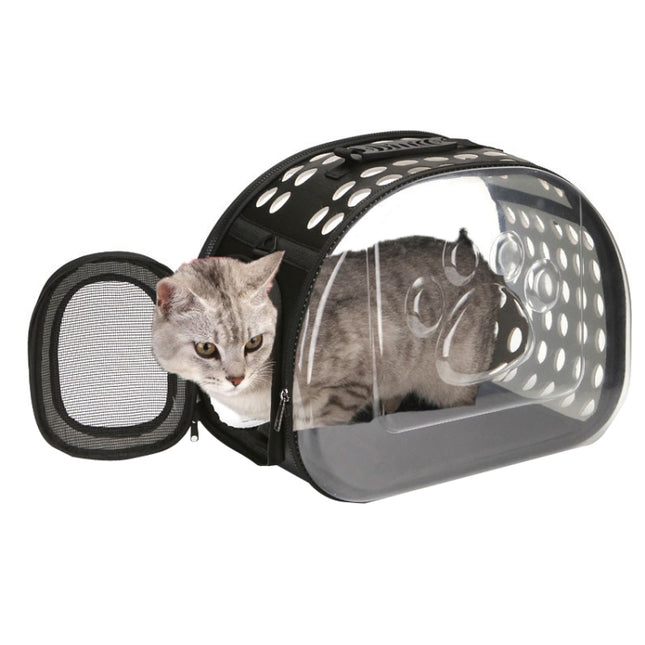 Pet Transparent Space Capsule Outing Package, Size: Large(Black)-garmade.com